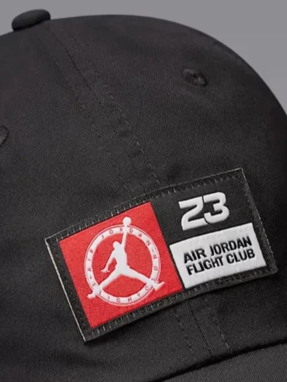 Jordan Flight Club Unstructured Flat Bill Hat Black Unisex Sz L/XL IU0276-010